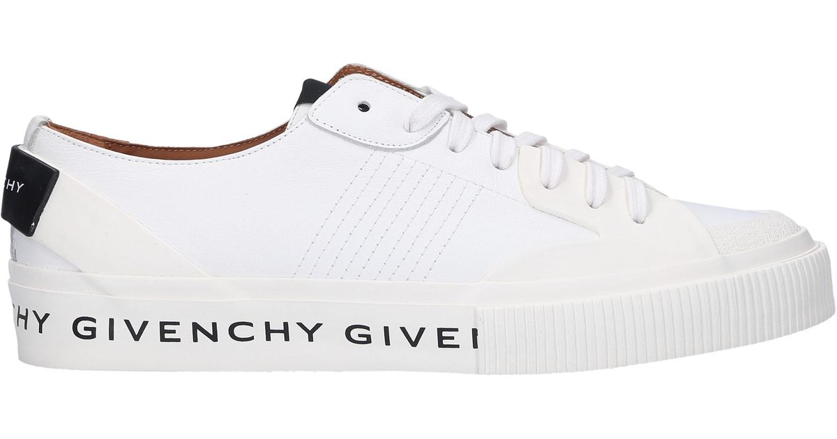 givenchy chain tennis light low sneakers in canvas