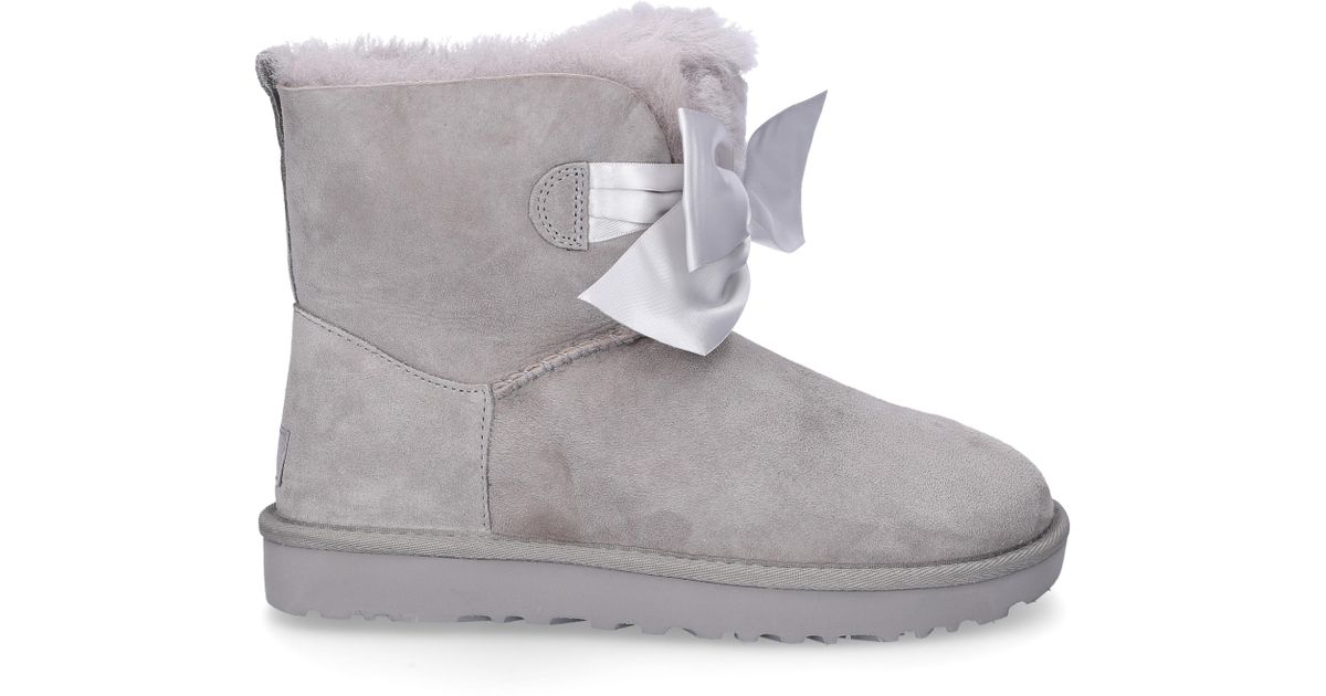 ugg boots grey with bows