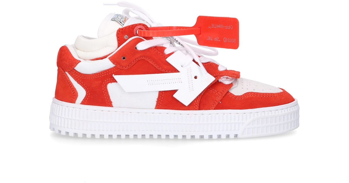 off white red trainers