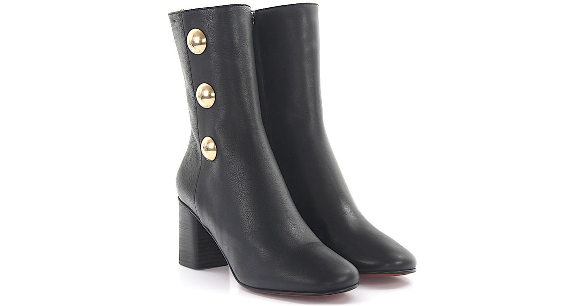 Chloé Leather Ankle Boots Calfskin 
