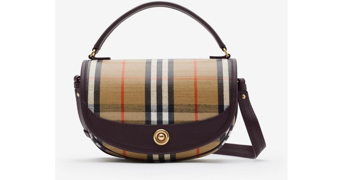 【BURBERRY】HIGHLANDS CROSSBODY BAG Highlands Crossbody Bag in Soap - Women, Cotton, Linen
