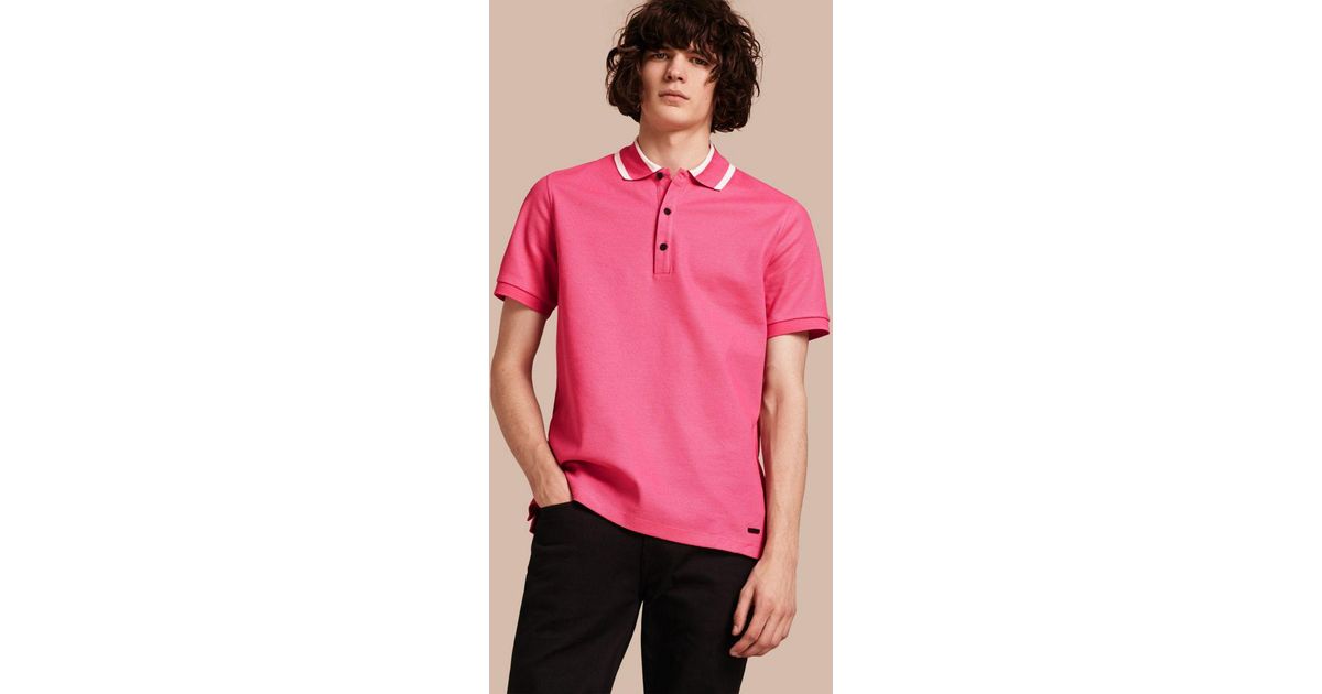 bright crimson polo shirt