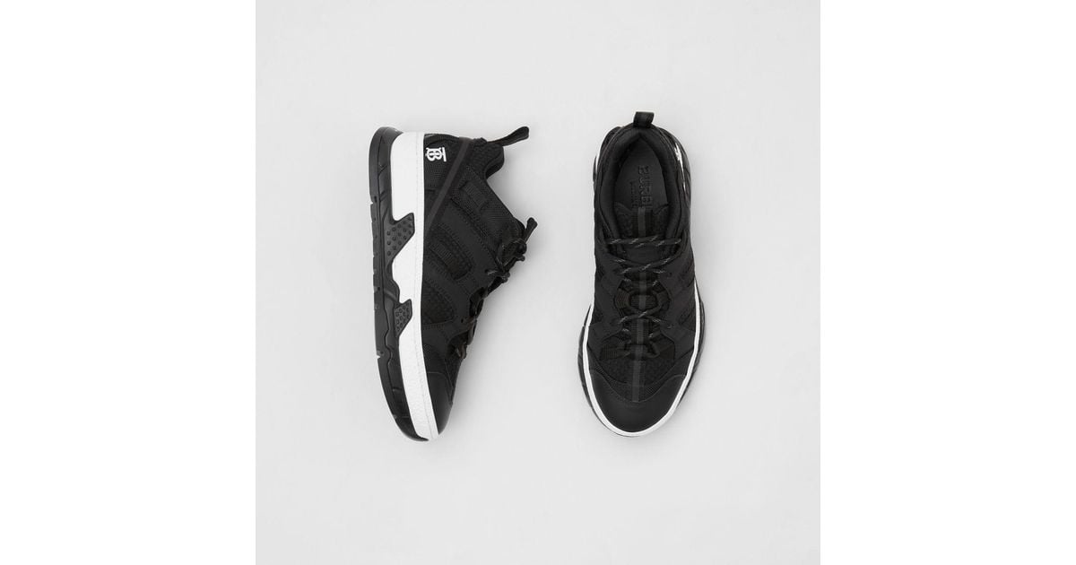 mesh and nubuck union sneakers