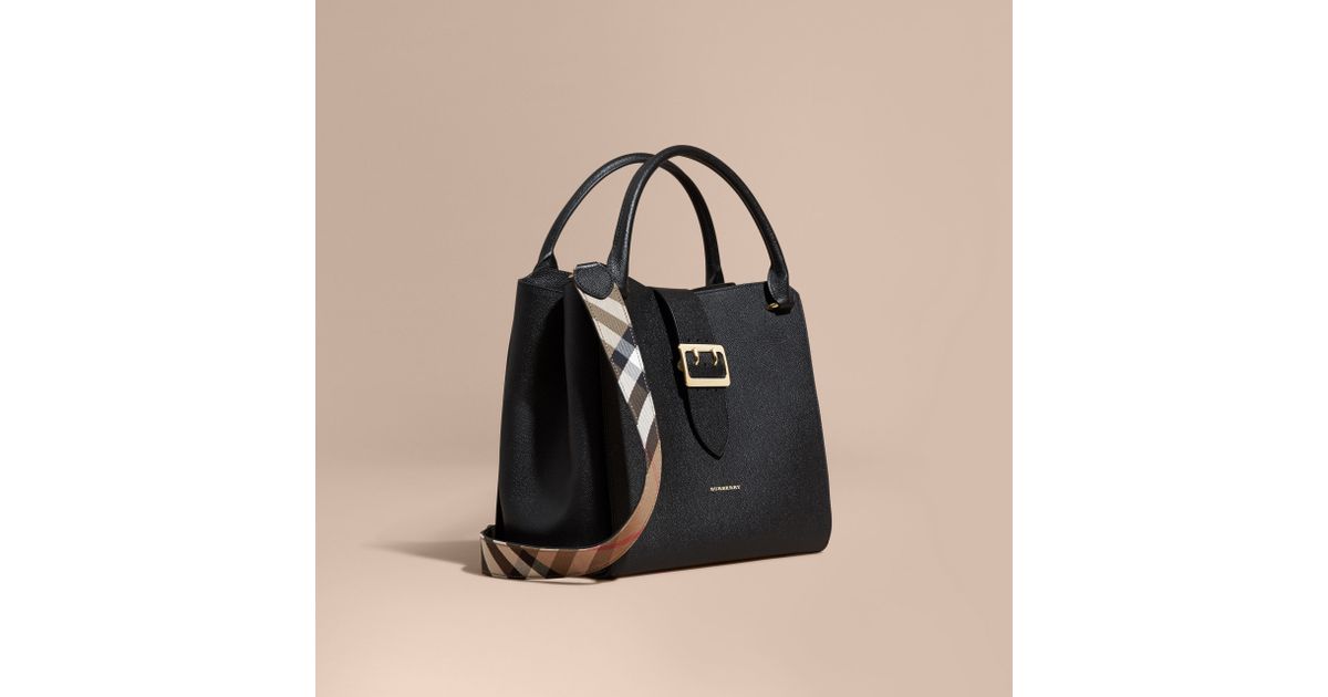 Large Tote In Grainy Leather Black |
