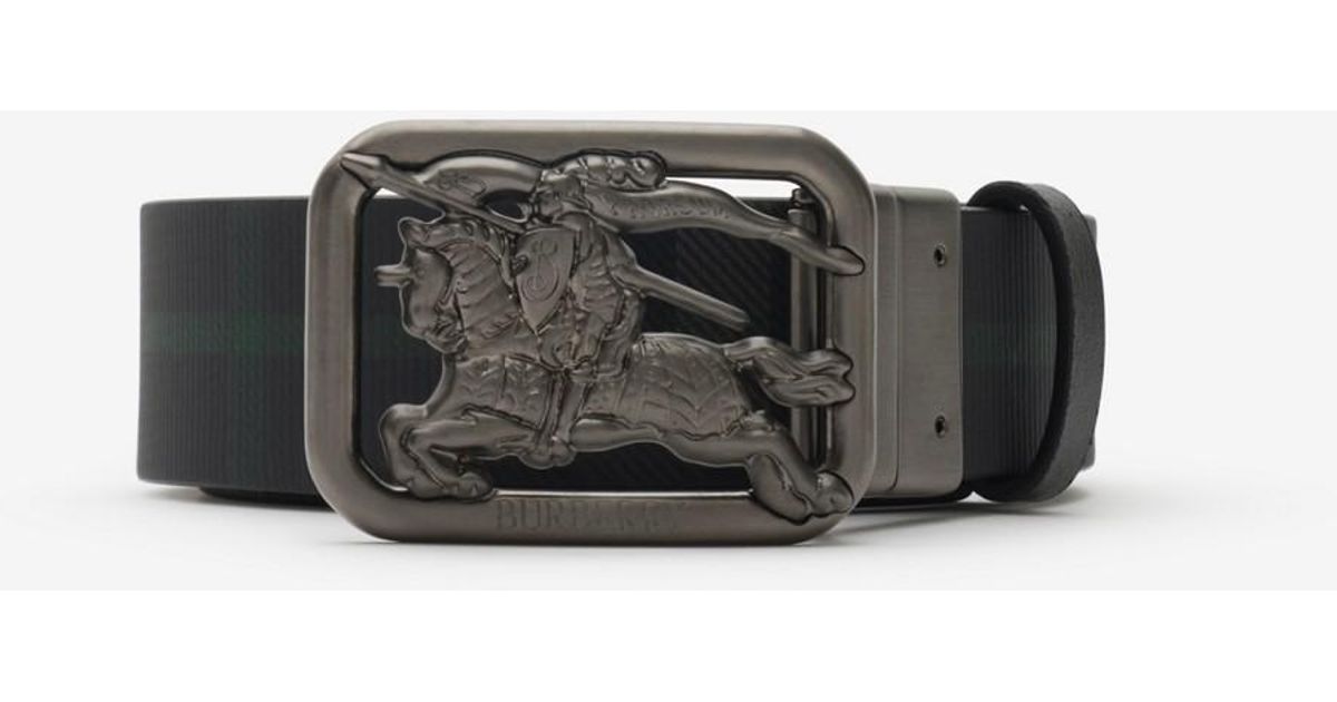 Burberry Reversible Check Rider Belt in Black for Men | Lyst UK