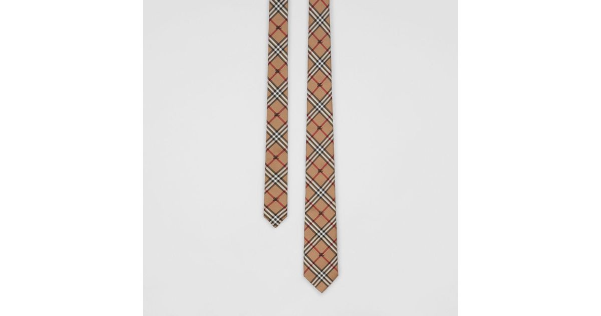 Burberry Slim Cut Equestrian Knight Check Silk Tie For Men Lyst
