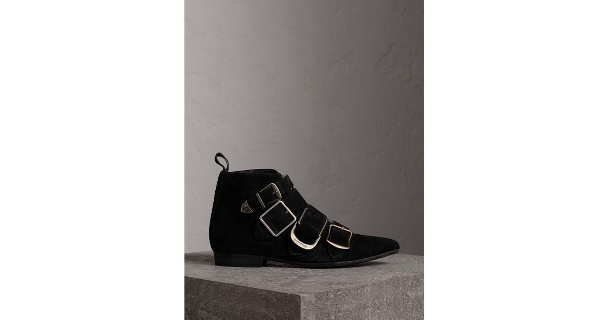 burberry suede ankle boots