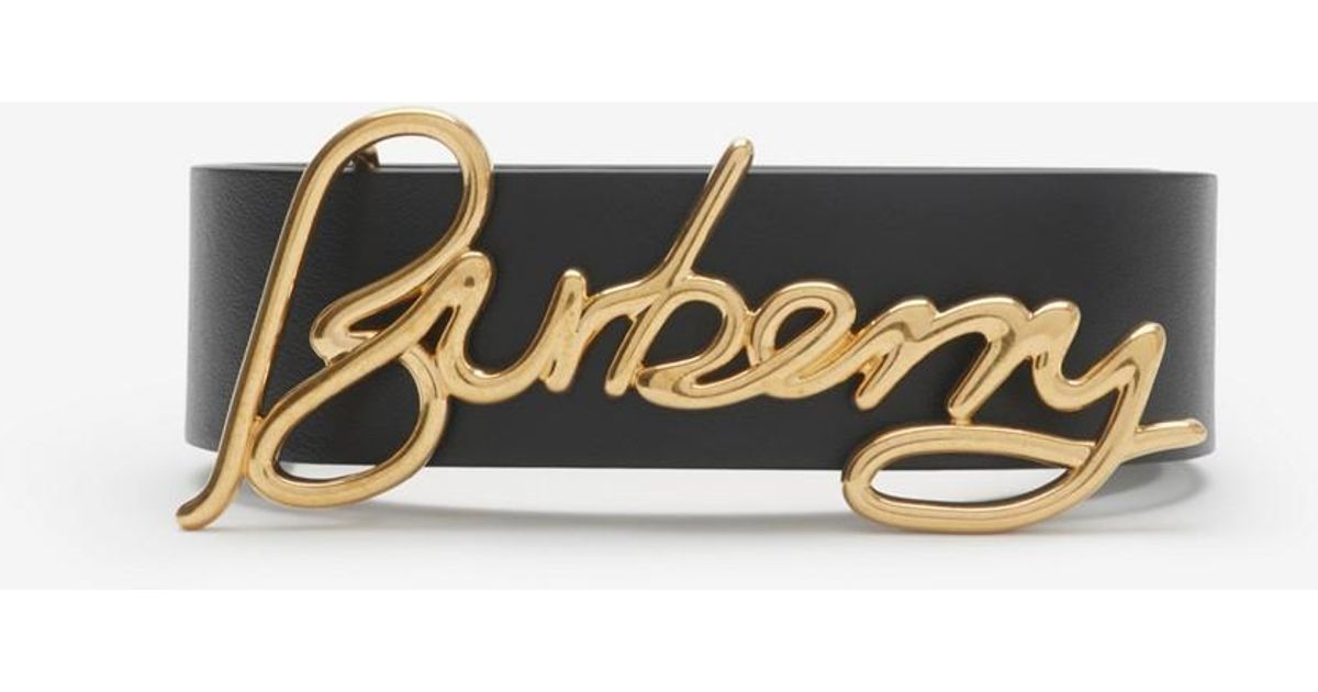 Burberry Reversible Leather Signature Belt In Metallic Lyst
