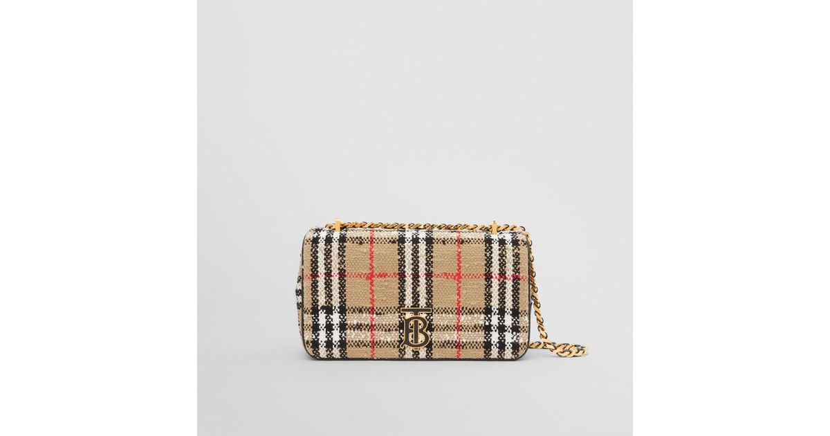 Burberry Vintage Check BouclÃ© Small Lola Bag | Lyst UK