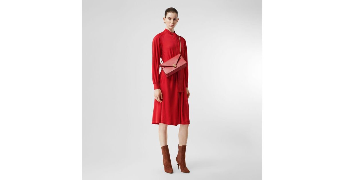 burberry red dress