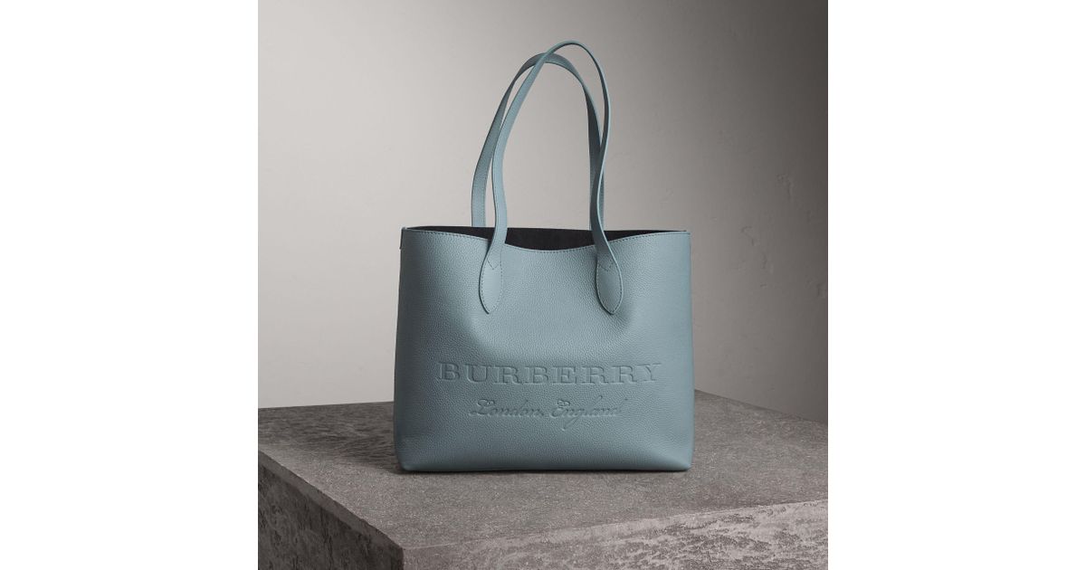 burberry embossed leather tote