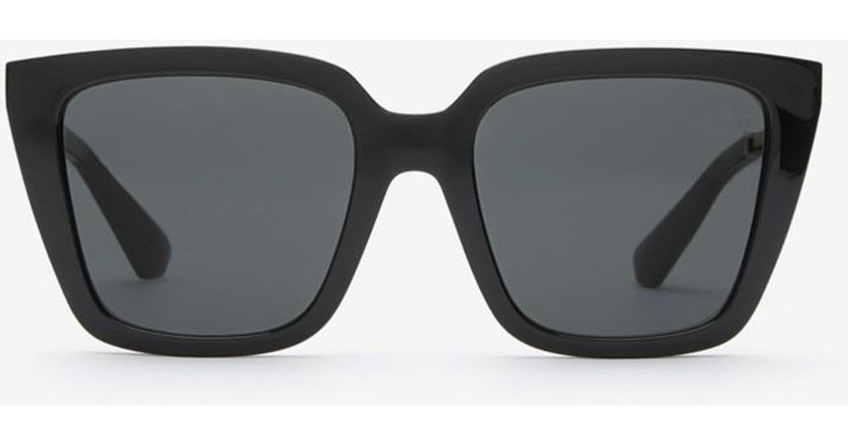 Burberry Black Rectangular Sunglasses with Signature Check Case Burberry Micah BE4397U Square Sunglasses | Fashion Eyewear main image 3