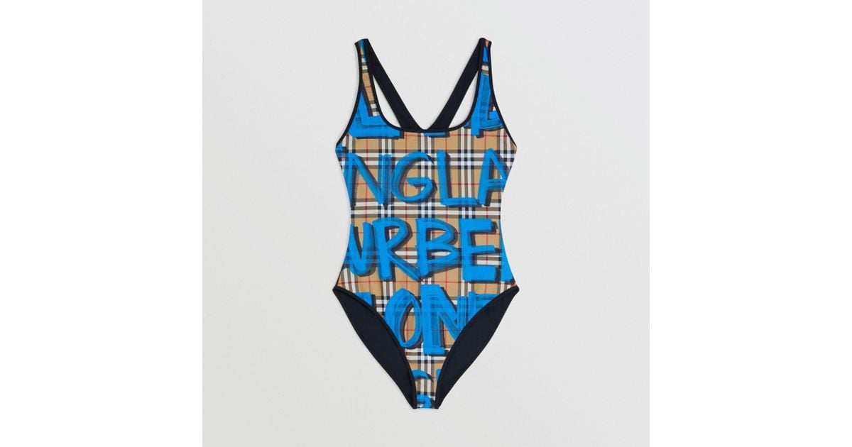 burberry graffiti swimsuit