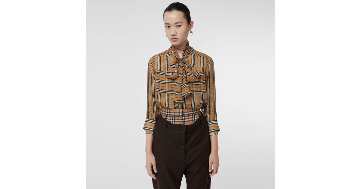 burberry pussy bow blouse