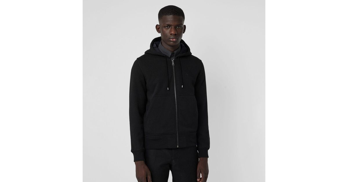 check detail jersey hooded top