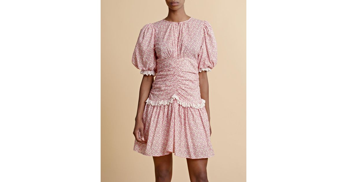 byTiMo Cotton Slub Rouching Dress in Pink Lyst