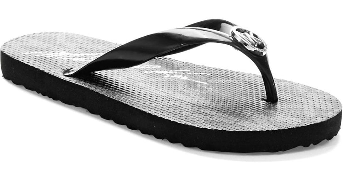 MICHAEL Michael Kors Jelly Flip Flops in Black Lyst