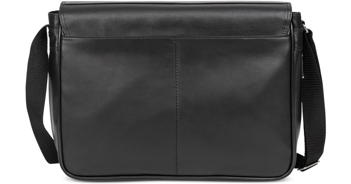 kenneth cole leather messenger bag