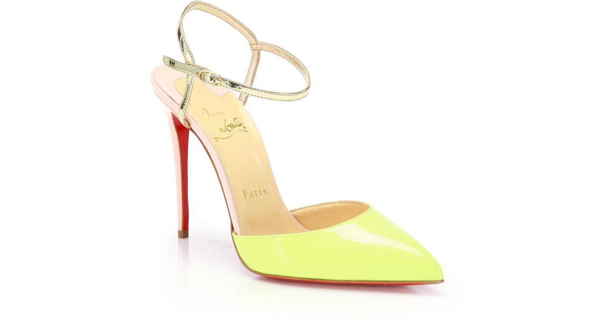 louboutin heels with ankle strap