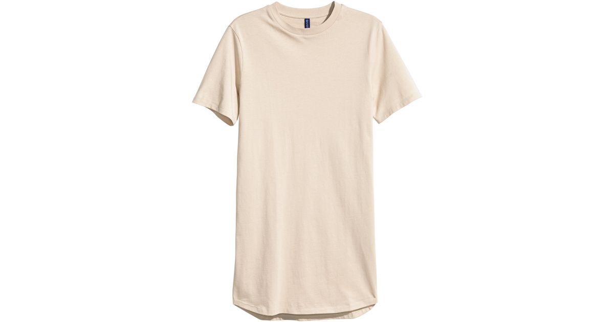 H\u0026M Long T-shirt in Beige (Natural) for 