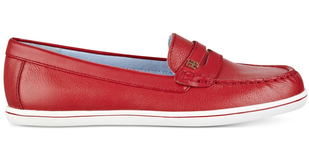 tommy hilfiger butter leather loafers