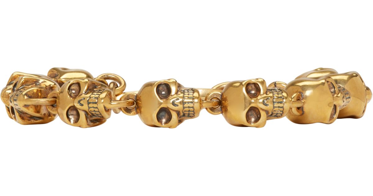 gold skull bracelet