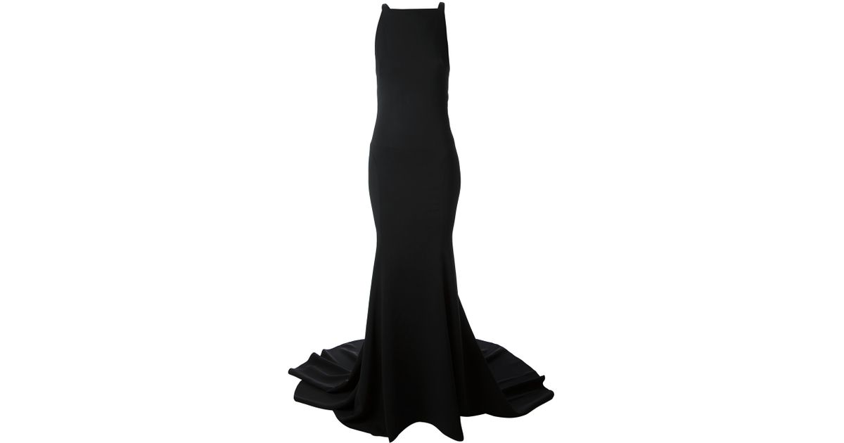 Roberto Cavalli Snake Silk-Blend Gown in Black | Lyst