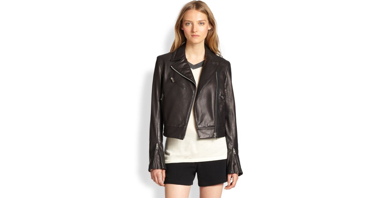 rag and bone black leather jacket