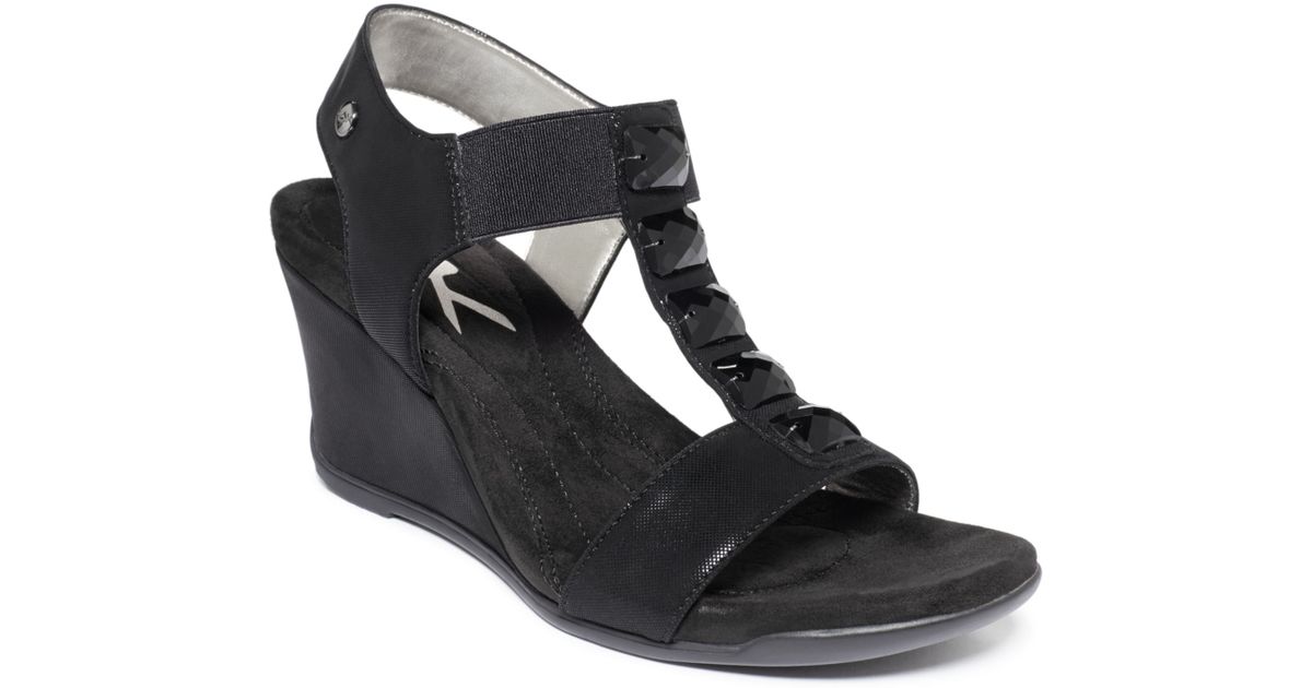 anne klein sport black wedge