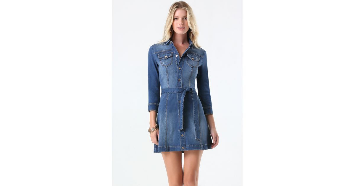 bebe denim dress