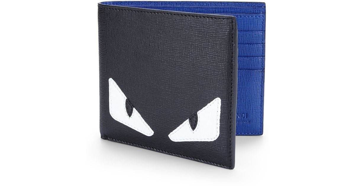 Fendi Simple Monster Wallet in Blue for Men | Lyst