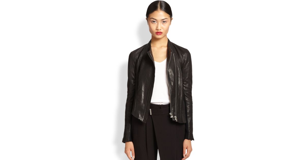 Helmut Lang Black Blistered Leather Jacket