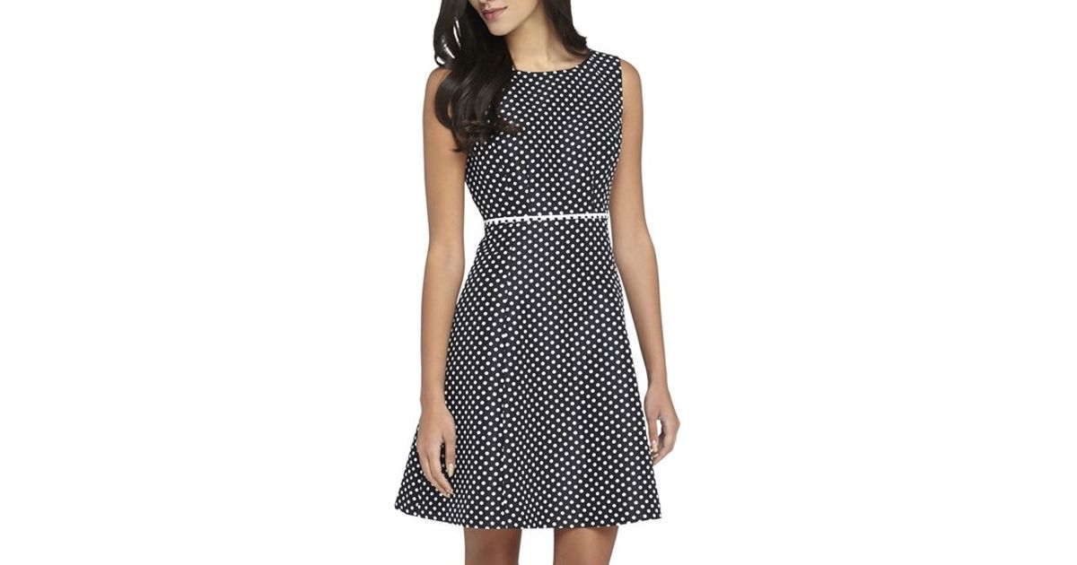tahari polka dot dress