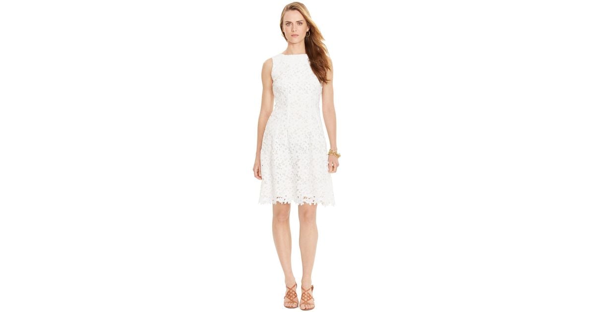 ralph lauren floral lace dress