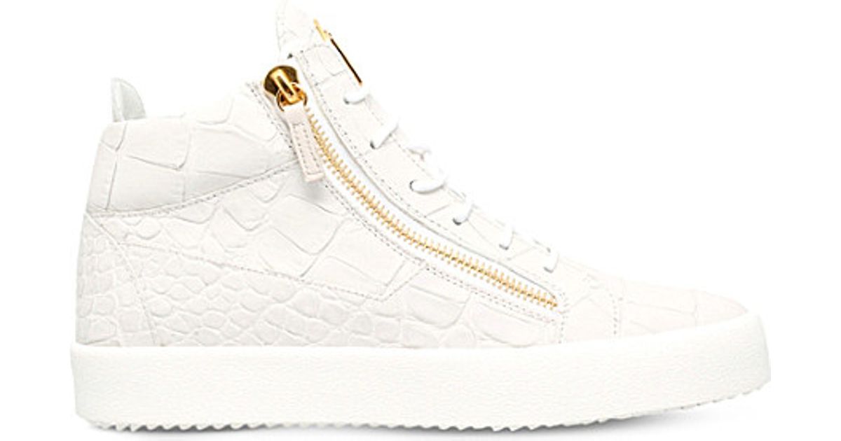 zanotti crocodile white
