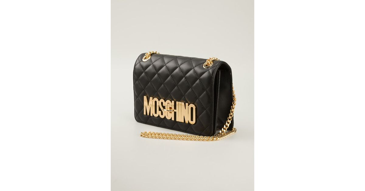 Moschino Quilted Shoulder Bag in Black Lyst UK