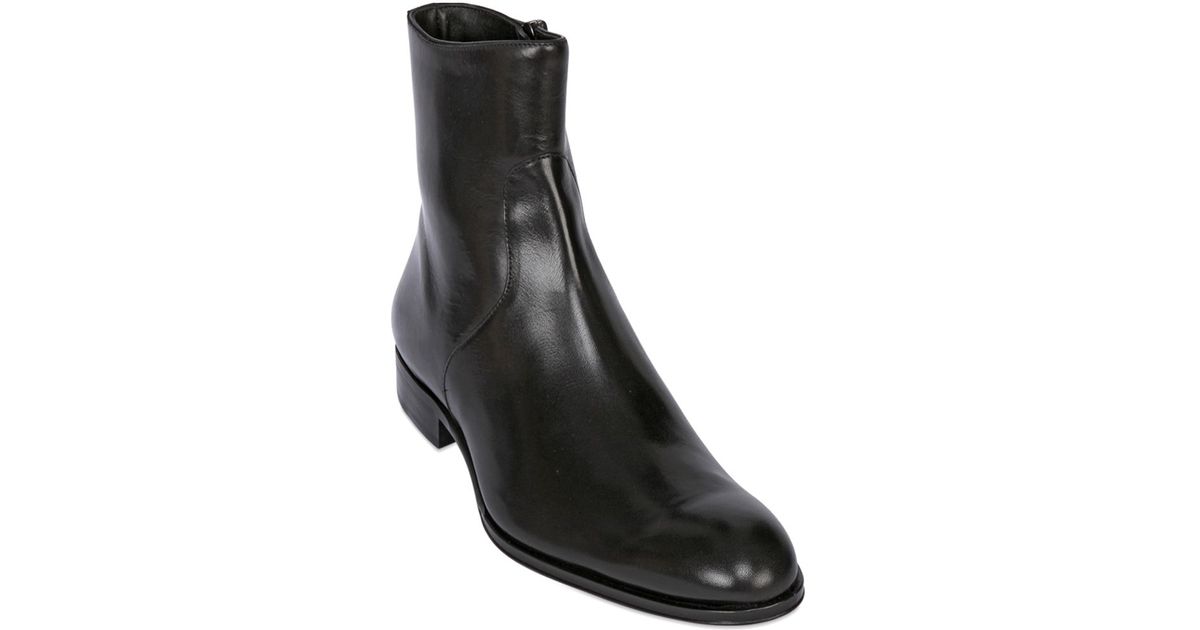 Mr. Hare Zip Up Leather Chelsea Boots in Black for Men - Lyst