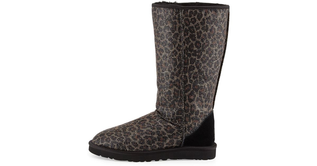 leopard print tall boots