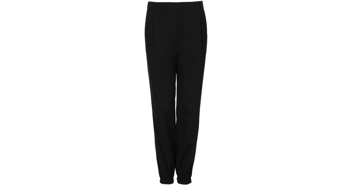 black crepe joggers