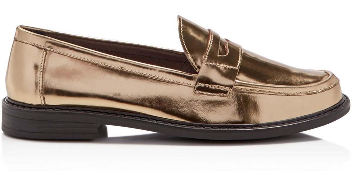 cole haan gold loafers