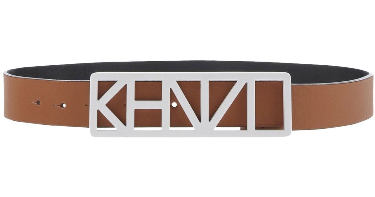 KENZO Leather Belt in Brown for Men - Lyst