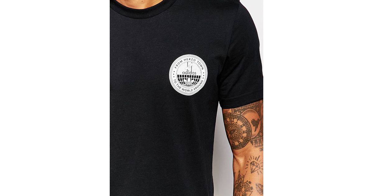 adidas Originals T-shirt With Back Print Ah9788 in Black for Men 