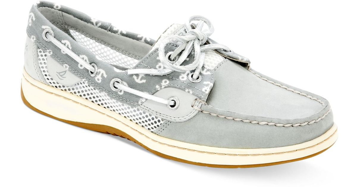 sperry women's boat shoes gray