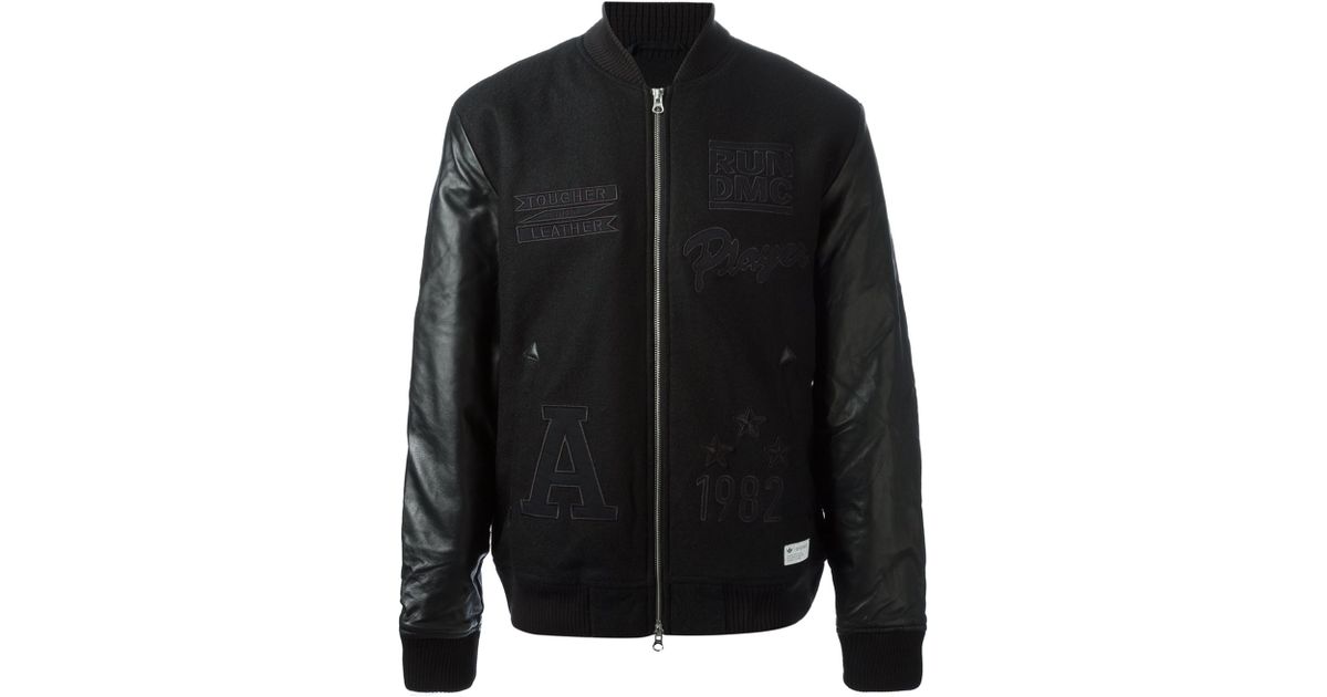 adidas jacket leather sleeves