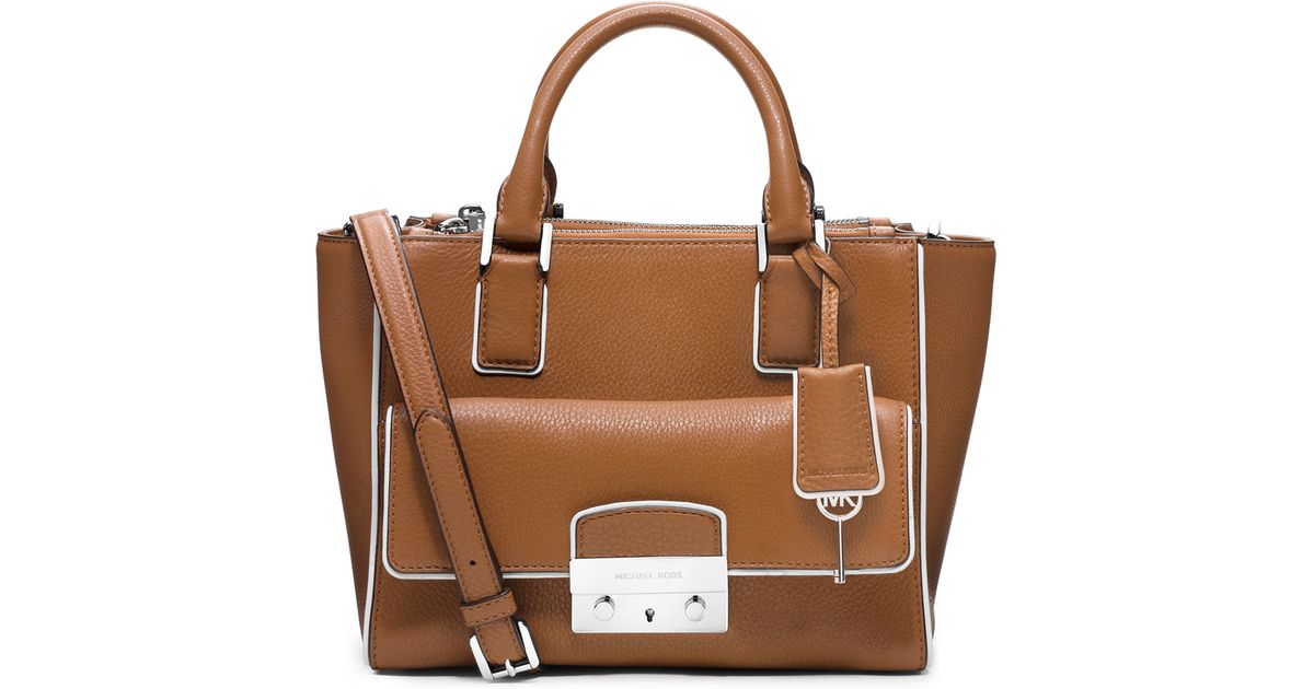 Michael Kors Michael Medium Audrey Satchel in Brown - Lyst