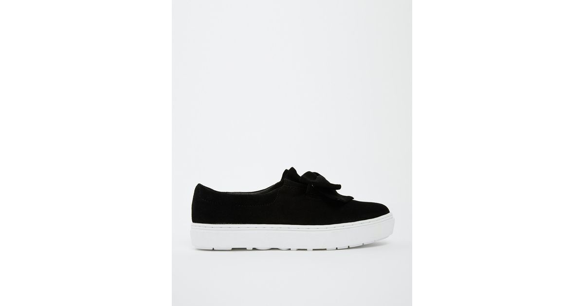 black bow trainers