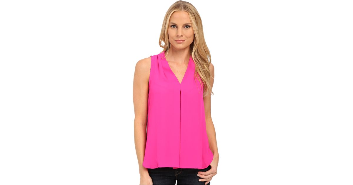 vince camuto inverted pleat top