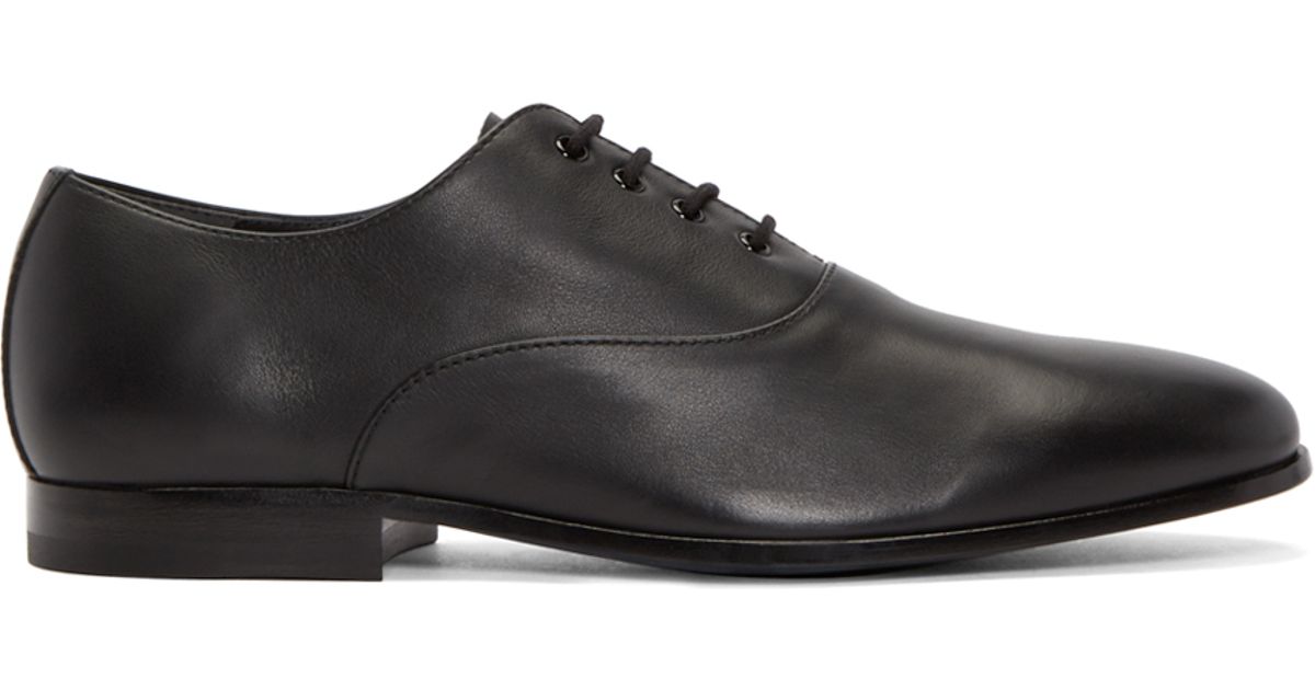 black leather oxfords