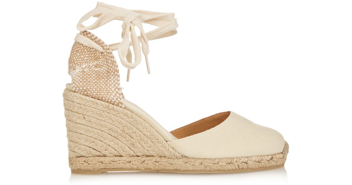 Castañer Carina Espadrille Wedge Sandals in Cream (Natural) Lyst