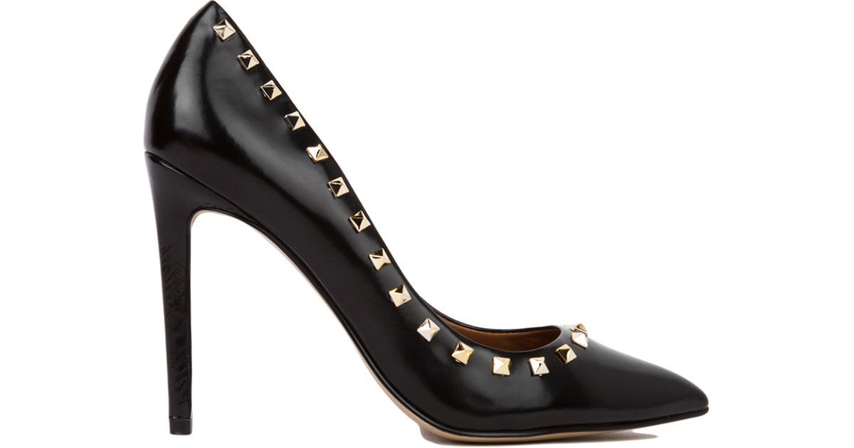 steve madden black studded heels